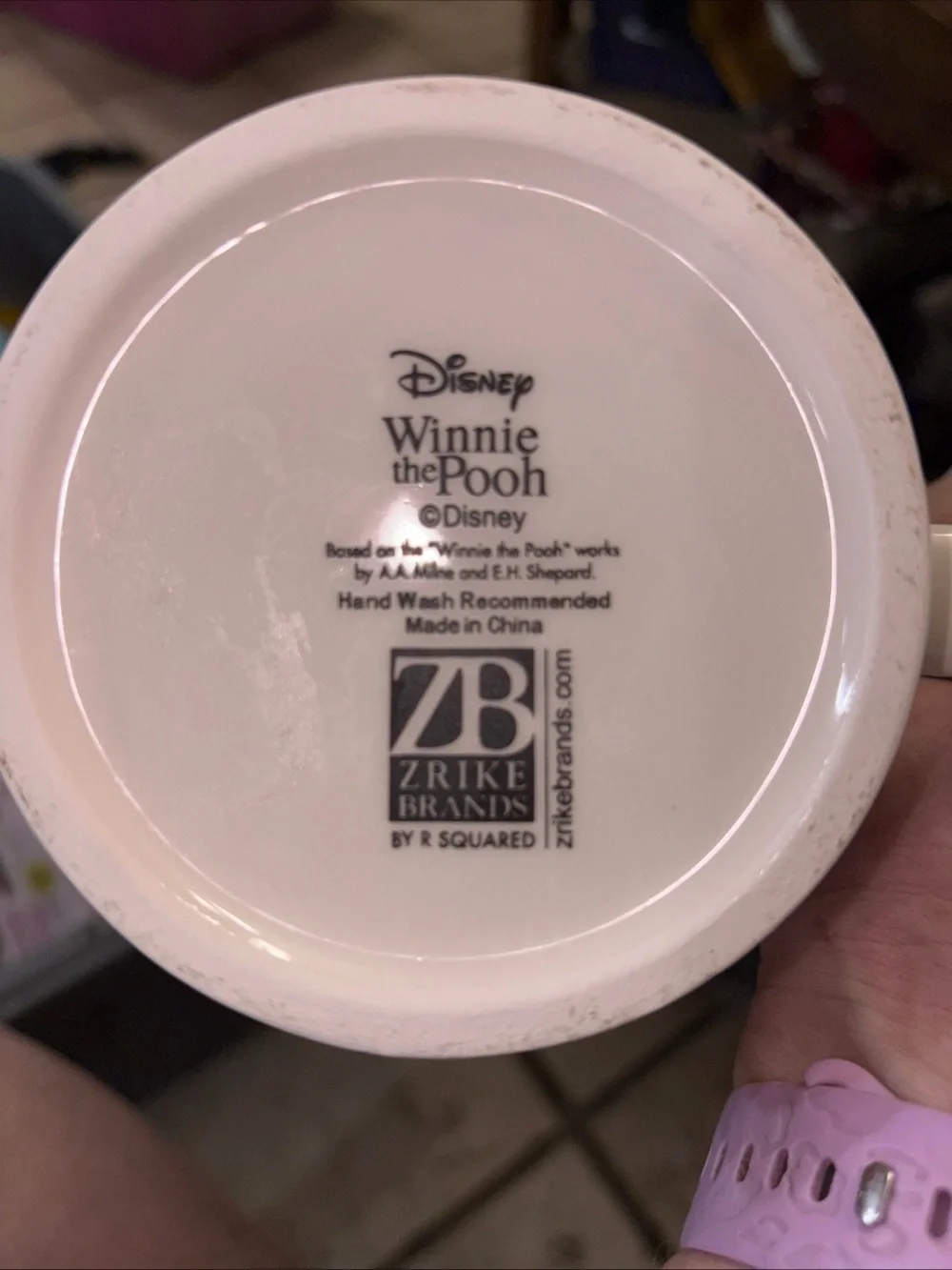 Disney Winnie the Pooh Ceramic Mug - Yellow & Red